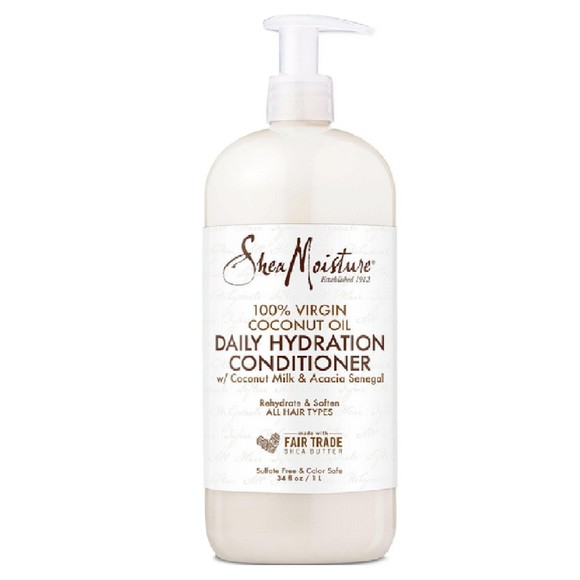 Shea Moisture 100% Virgin Coconut Oil Daily Hydration Shampoo & Conditioner 34Oz - Picture 3 of 5